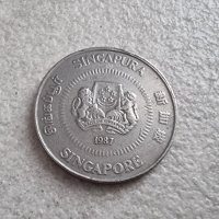 Монети. Сингапур. 5,  10 , 50 цента и 1 долар., снимка 6 - Нумизматика и бонистика - 39654978