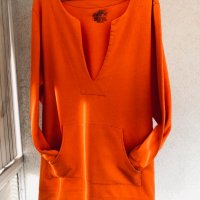 Тънко голямо худи 100% памук, снимка 1 - Блузи с дълъг ръкав и пуловери - 31534127
