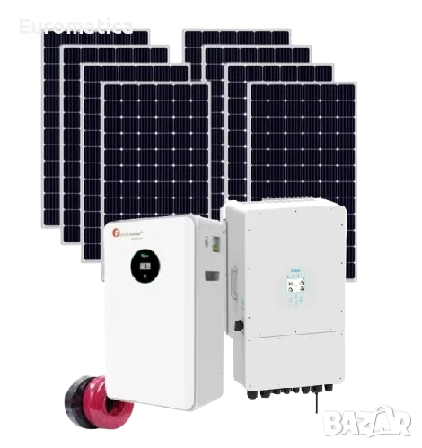 Автономна соларна система 9.3 kW + инвертор Deye 8 kw + 5.12 kwh литиева батерия - Трифазна, снимка 1