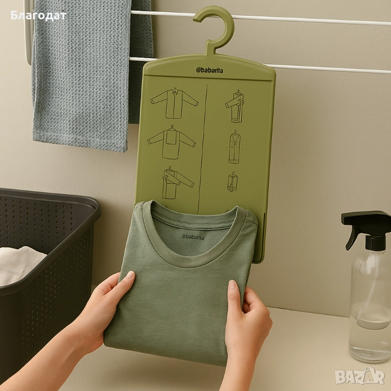 Компактна приставка за прецизно сгъване на ризи и тениски Brabantia, снимка 1