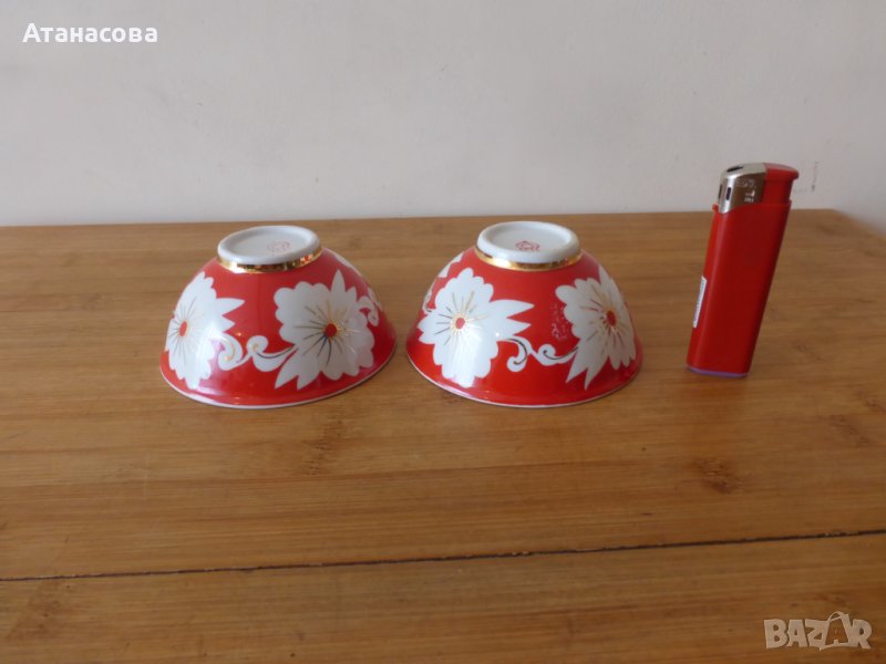 Украински порцеланови купички купи чаши за чай 2 бр 1986 г, снимка 1
