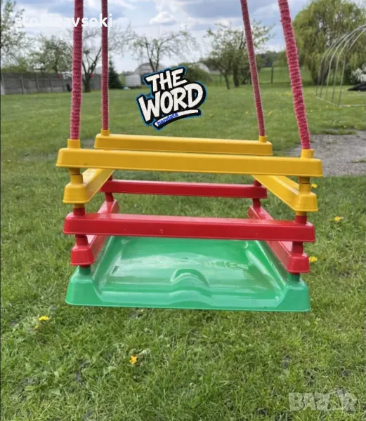 Детска люлка със закрепващи въжета и метални халки, снимка 1