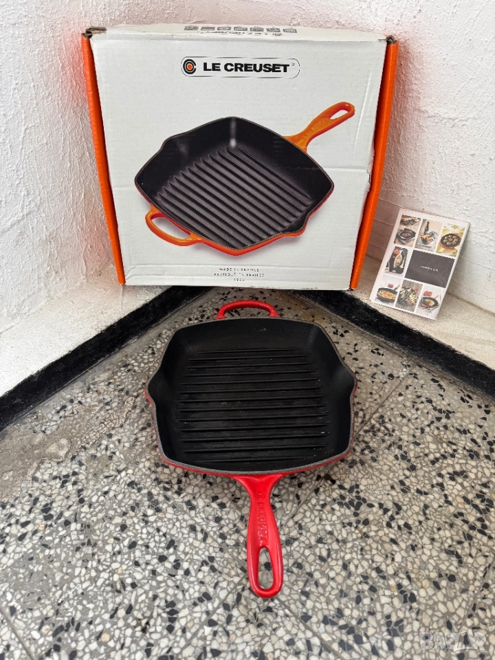 Професионален Чугунен Тиган Le Creuset Signature Square Skillet Grill 26см, 20183.26.00 / 00422!, снимка 1