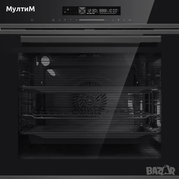 Комбинирана фурна с микровълнова за вграждане Frilec 72L Touch LED-display, снимка 1