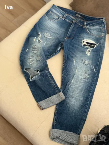 Накъсани широки дънки Gang, снимка 1