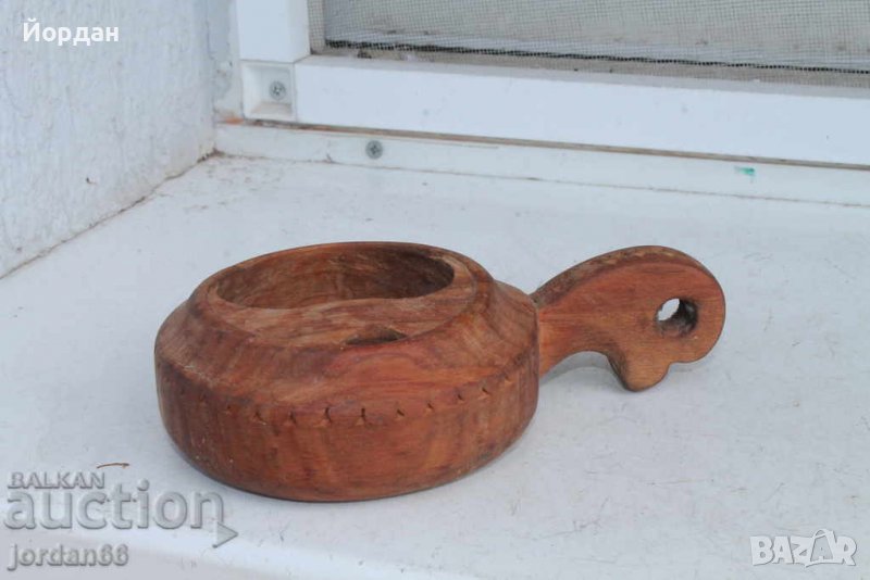 Овчарска чаша дялана от дърво, снимка 1