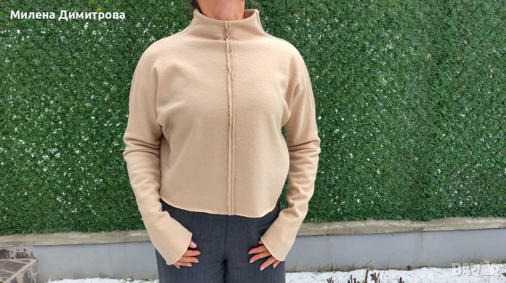 Вълнен пуловер ръчна изработка , снимка 1