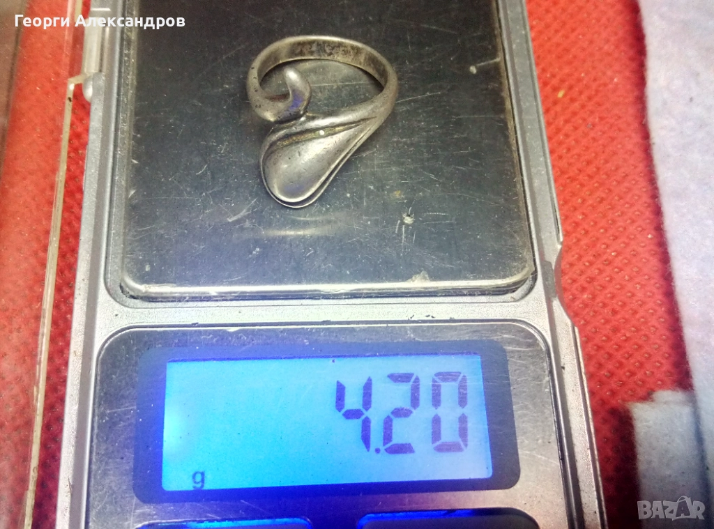 ЗМИЕВИДЕН СРЕБЪРЕН ПРЪСТЕН КОБРА СРЕБРО 925 SEZGIN, снимка 1