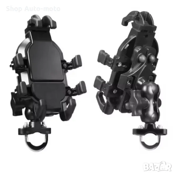 Поставка за телефон Automat, Мото и вело, От 4.7 до 7.1 inch, Черен, снимка 1