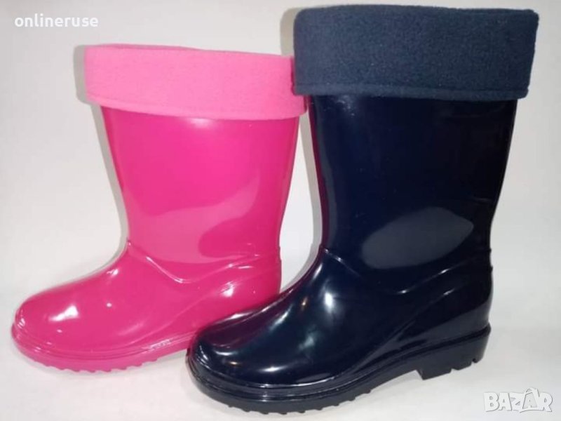 Детски гумени ботуши с подплата , снимка 1