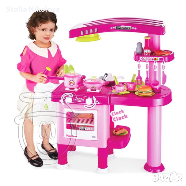 Играчка  Голяма детска кухня с микровълнова -69 части, снимка 1