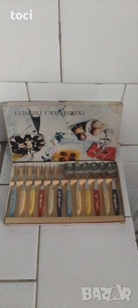 К-т десертни прибори 12 бр. от соца , снимка 1