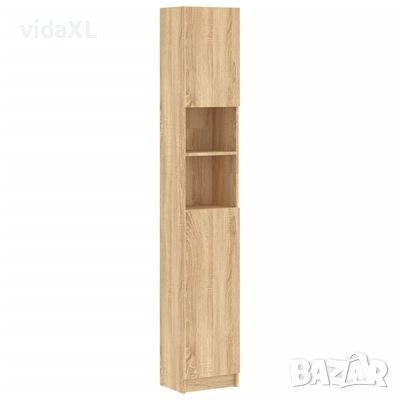 vidaXL Шкаф за баня, дъб сонома, 32x25,5x190 см, ПДЧ(SKU:802879, снимка 1