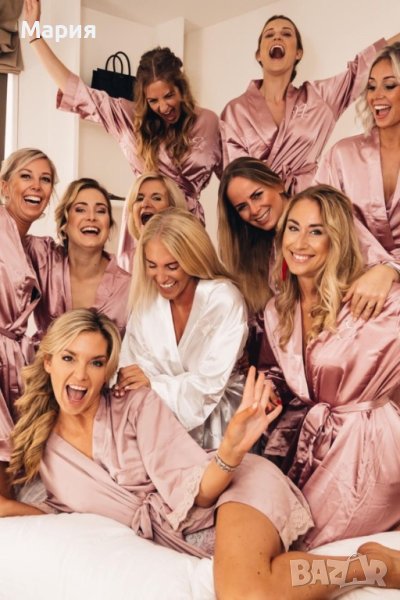 Сатенени халати пепел от рози за моминско парти / фотосесия, снимка 1