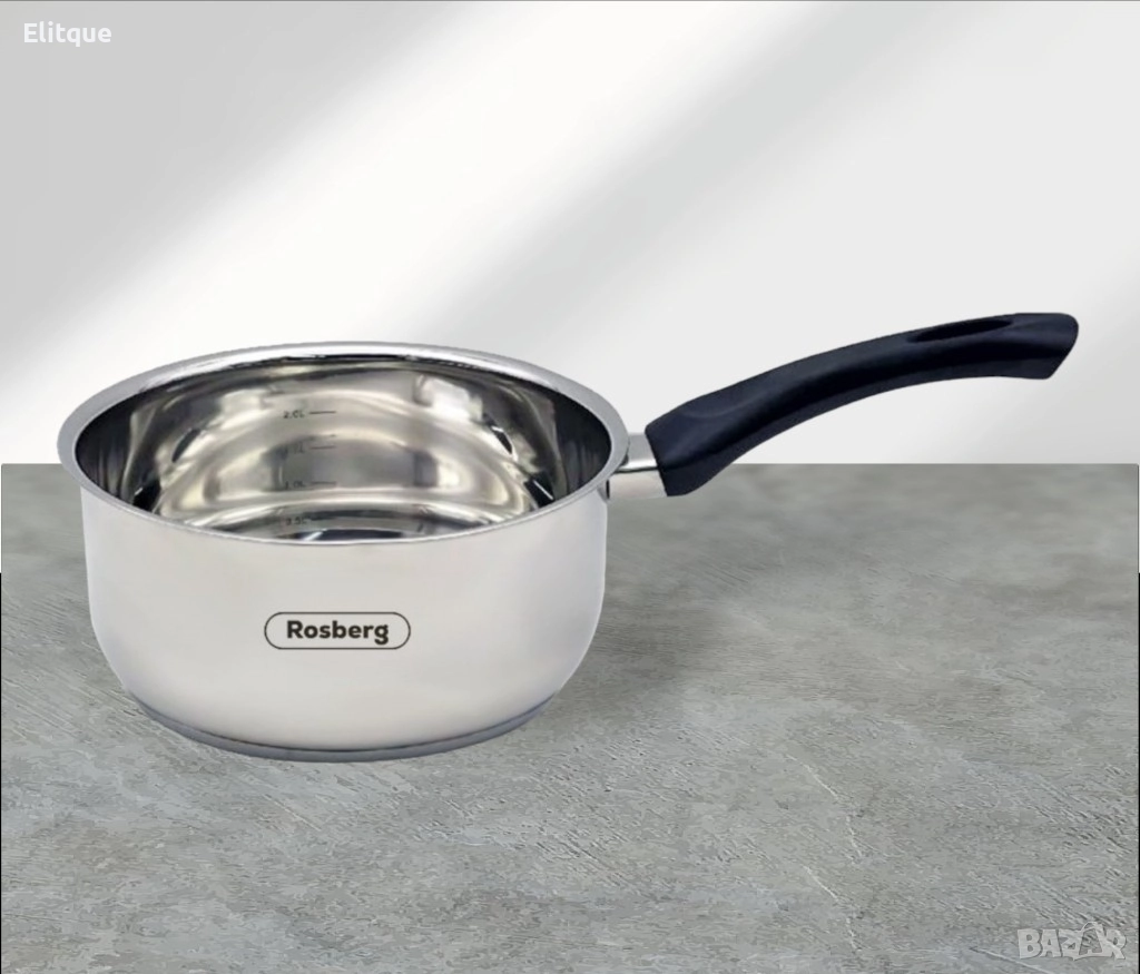 Касерола Rosberg ,14/18/20 см,  Бакелитена дръжка, Инокс, снимка 1