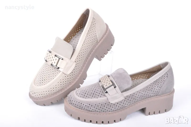 СЕЗОН'25! Дамски лоуфъри от естествен велур - Два цвята, снимка 1