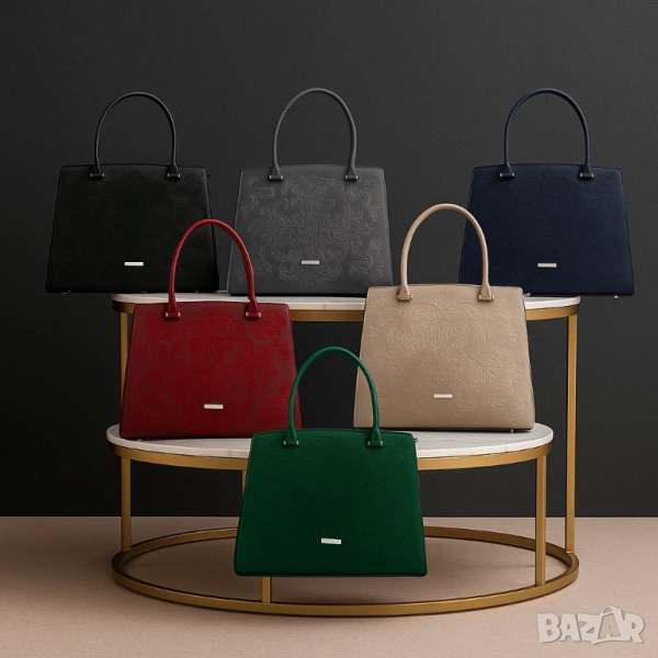 Елегантна дамска чанта с релефен дизайн – стил и практичност в едно, снимка 1