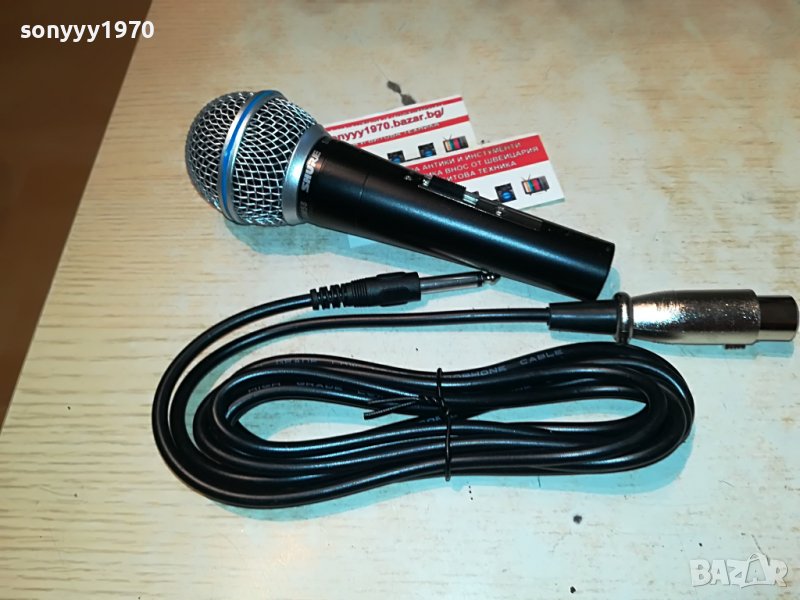 SHURE-МИКРОФОН И КАБЕЛ 0707221939, снимка 1