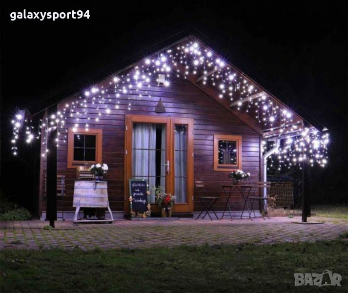 LED Бели висящи Немигащи Висулки 3 х 70см 19.99лв Опция снаждане, снимка 1