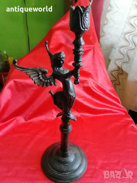 Старинна ГОТИЧЕСКА Статуетка ,Фигура ,Свещник, снимка 1