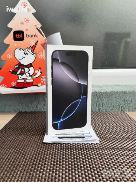 ⚠️ НОВ❗️НЕРАЗПЕЧАТАН ⚠️24М ГАРАНЦИЯ❗️512GB ❗️ iPhone 16 Pro Max Лизинг от 105лв/м / Black Titanium , снимка 1