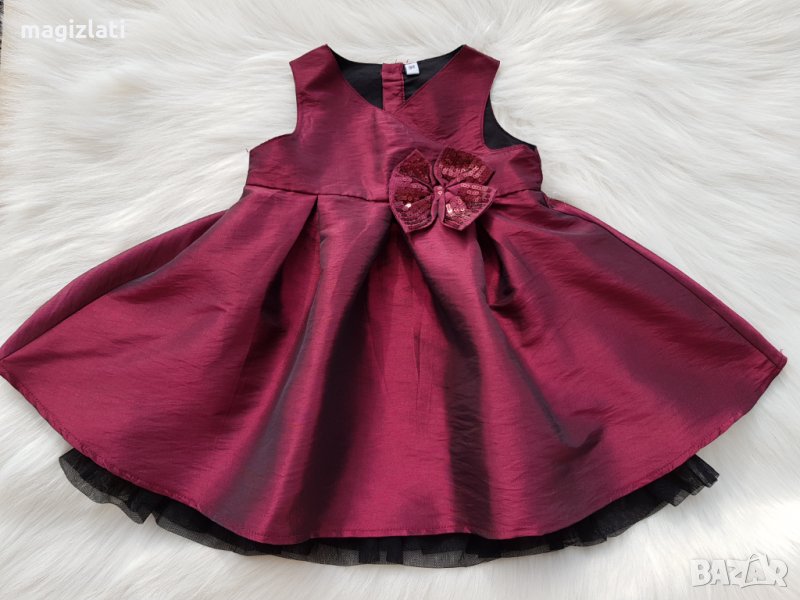 Коледна рокля 86см. , снимка 1