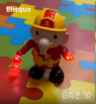 Музикален,сладък танцуващ  слон пожарникар, снимка 1