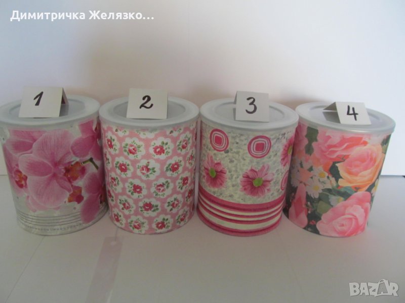 Тенекиени кутии  декупаж, снимка 1