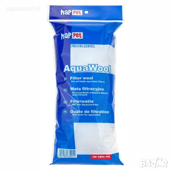 "ПРОМОЦИЯ" Happet Филтърна вата AQUAWOOL, 100 гр, снимка 1