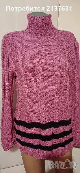 НОВА ! ДАМСКА БЛУЗА - ПОЛО  РЪЧНО ПЛЕТИВО  - Размер  L  / XL , снимка 1