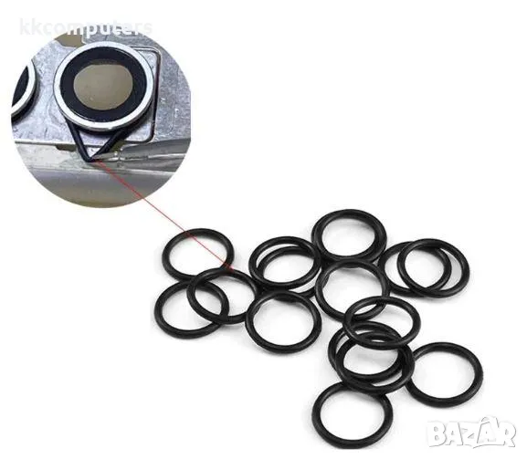 Гумен ринг камера универсален за iPhone X/11/11 Pro/12/12 Pro/13/13 Pro/14/14 Pro/15/15 Pro/ Баркод , снимка 1