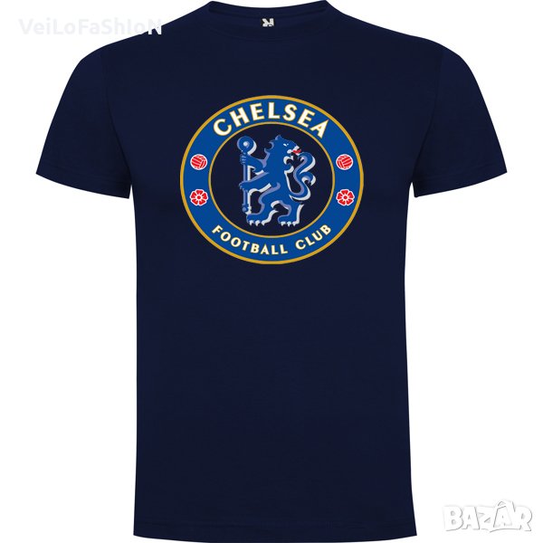 Нова мъжка тениска на футболния отбор Челси (CHELSEA) в тъмносин цвят, снимка 1