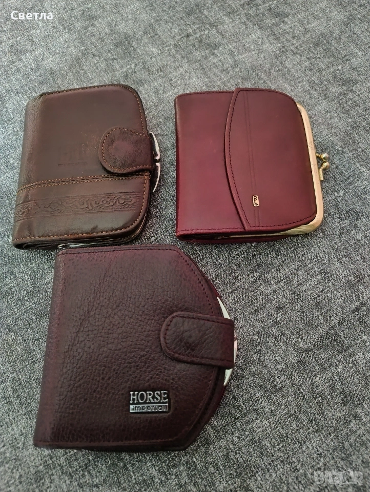 Дамски портмонета естествена кожа, снимка 1