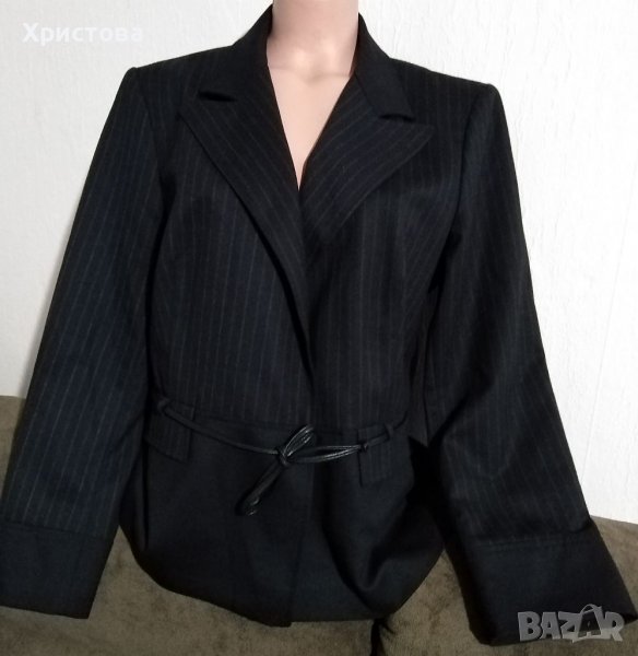 Стилно черно сако, XL, снимка 1