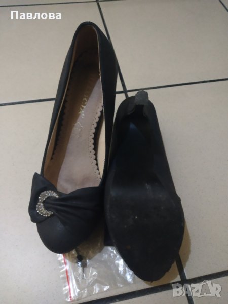 Елегантни, черни обувки, снимка 1