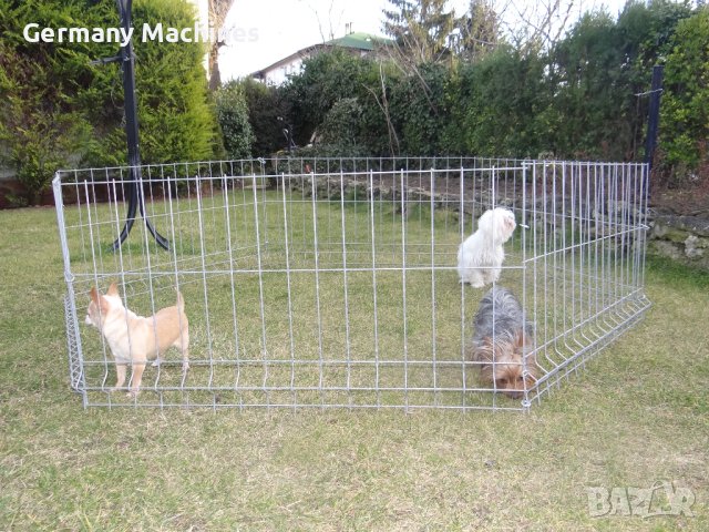 за кучета КЛЕТКА - ОГРАЖДЕНИЕ с диаметър 199.см, метална, СГЪВАЕМА. Подходяща е за дребни по големин, снимка 4 - За кучета - 42623448