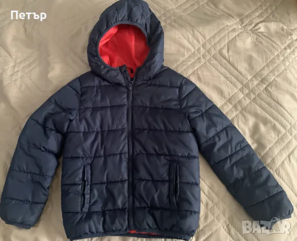 Детско яке с гугла - размер 128 см, снимка 3 - Детски якета и елеци - 56503303