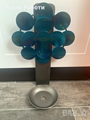 Свещник ковано желязо Landstingets Verkstäder, Västerås, Швеция, снимка 5 - Лампи за стена - 42746852