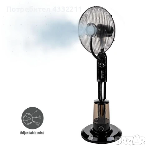 Вентилатор с водна мъгла 16", 75W, таймер, мехн. упр-е, снимка 1