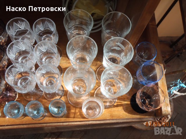 Ретро: кристални сервизи – чаши, чинии - неизползвани, снимка 4 - Чаши - 34147139