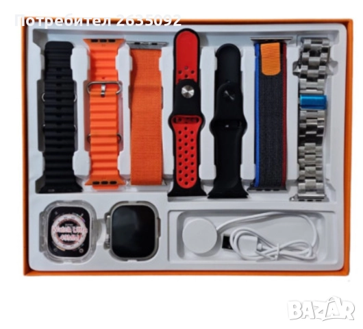 Смарт часовник S100 ultra 7in1, снимка 3 - Мъжки - 52515508