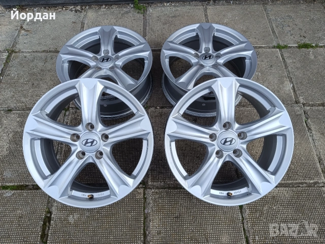 Алуминиеви джанти 17 ' цола с датчици 5x114,3 Хюндай / HYNDAI MAZDA KIA ET45 7J , снимка 3 - Гуми и джанти - 54182588