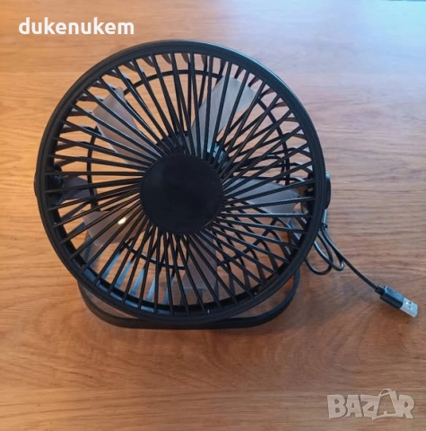 Настолен вентилатор USB, 2 скорости, 360° въртене, снимка 7 - Вентилатори - 52386699
