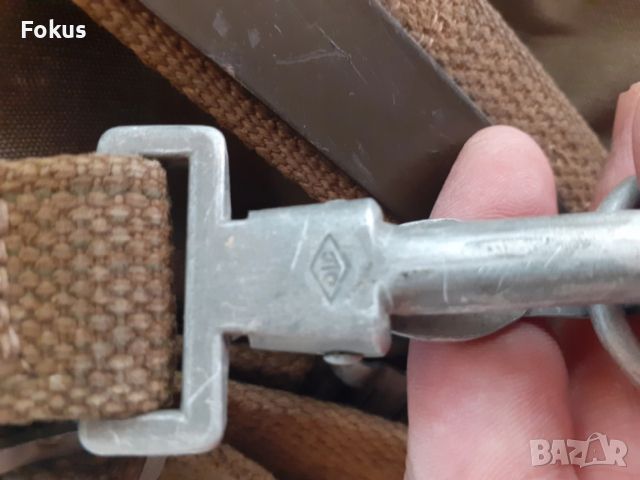 Стара армейска военна раница с метален самар печати, снимка 4 - Антикварни и старинни предмети - 53366789