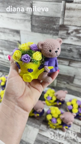 Сладки малки мечета в жълто и лилаво!, снимка 2 - Декорация за дома - 53201471