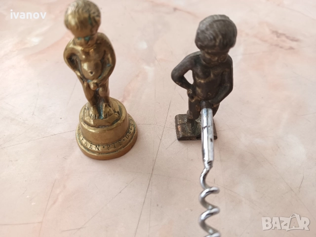 Лот бронзови фигурки - тирбушон и запушалка, снимка 9 - Колекции - 51779809