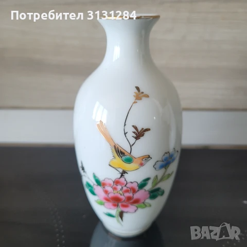 Ваза мини рьчно лисуване Китай 50-е