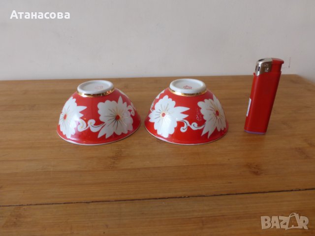 Украински порцеланови купички купи чаши за чай 2 бр 1986 г, снимка 1 - Чаши - 44202830