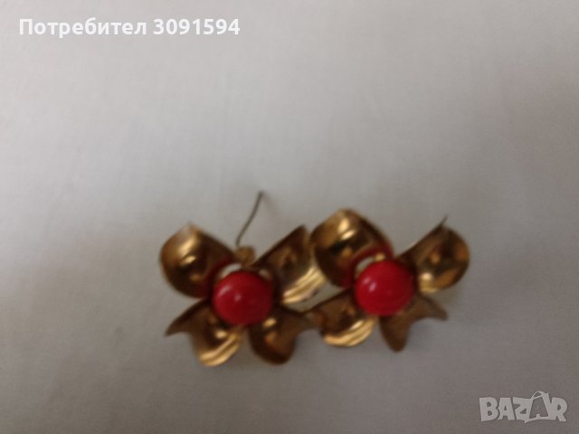 Стара дамска брошка, снимка 2 - Антикварни и старинни предмети - 42087749