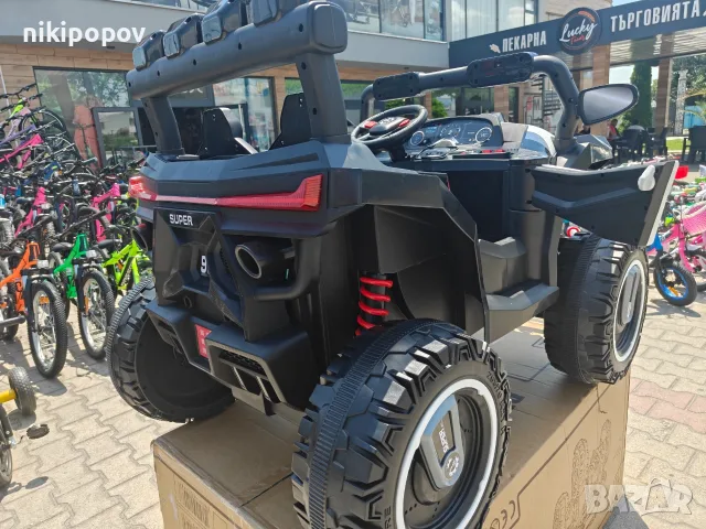 X двуместен акумулаторен джип BEAST 4x4 бял, снимка 11 - Детски велосипеди, триколки и коли - 55991042